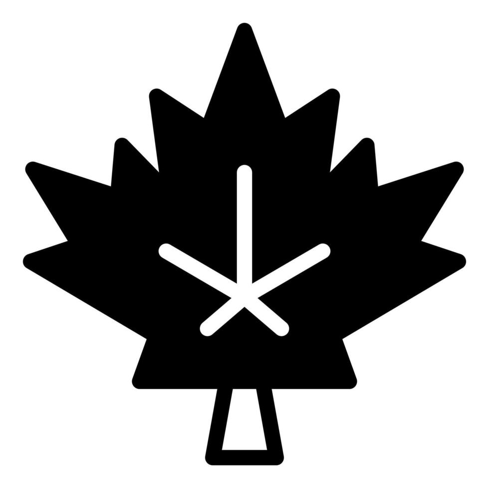 leaf glyph icon illustration isolated on white background vector