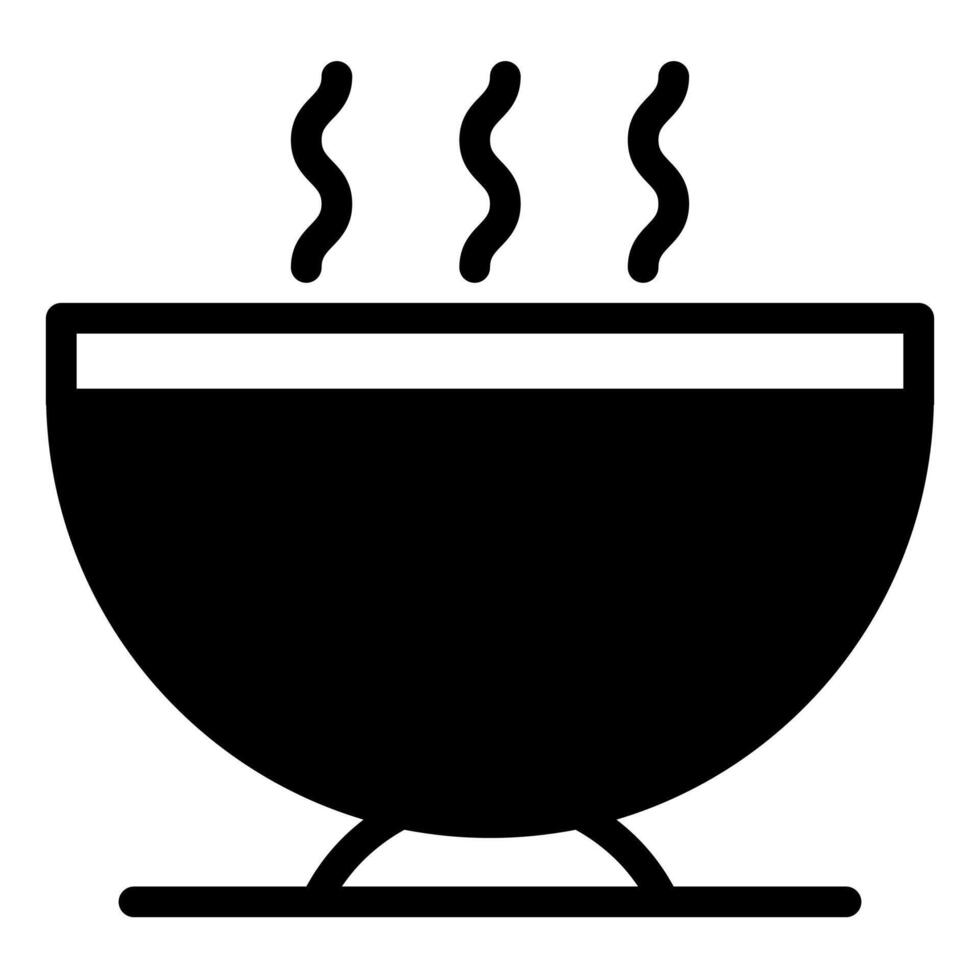 soup glyph icon illustration isolated on white background vector