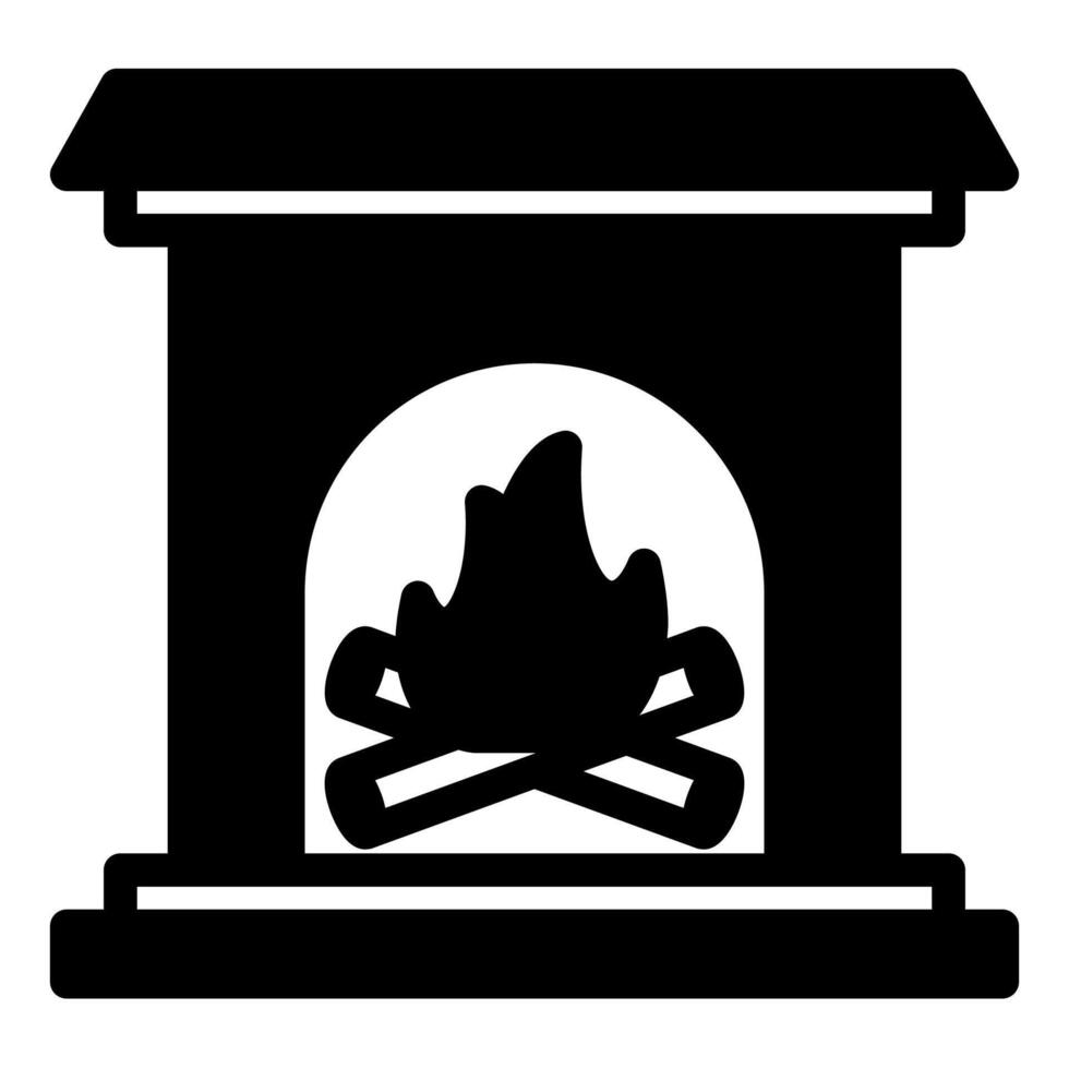 firehouse glyph icon illustration isolated on white background vector