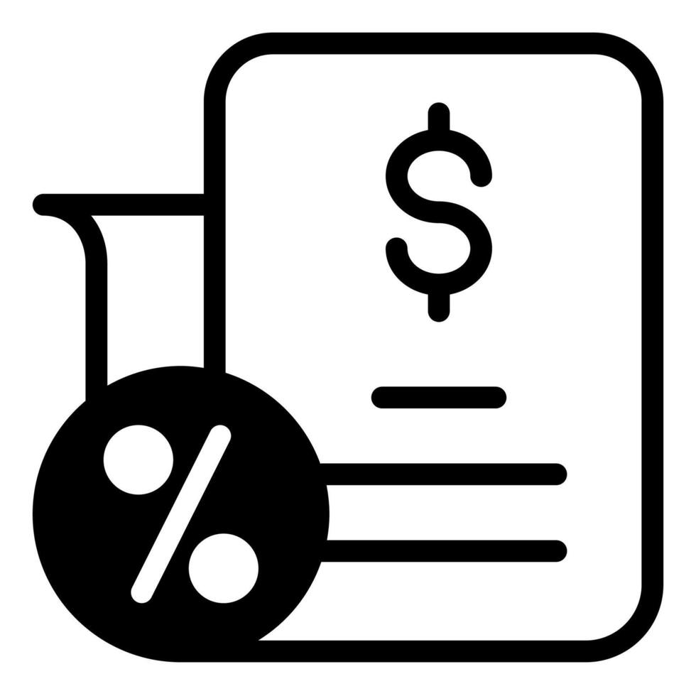 invoice glyph icon illustration isolated on white background vector