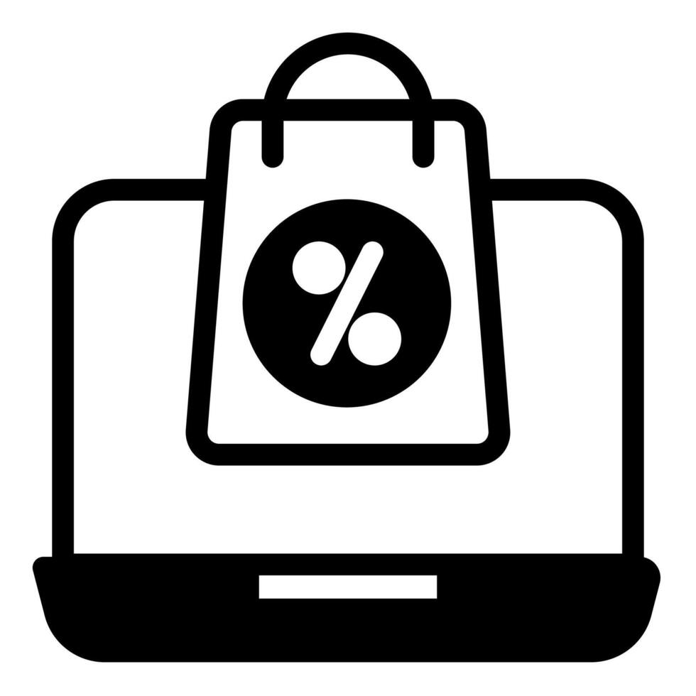 e commerce glyph icon illustration isolated on white background vector