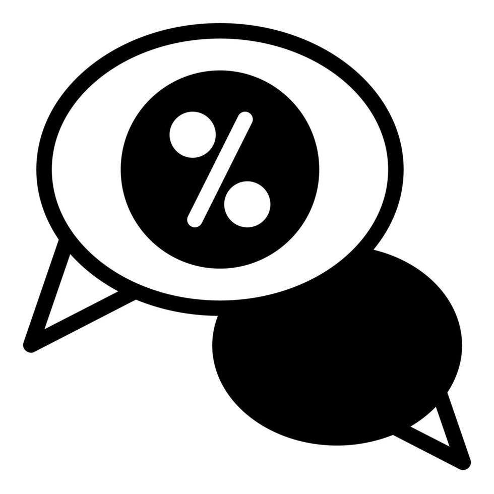 chat glyph icon illustration isolated on white background vector