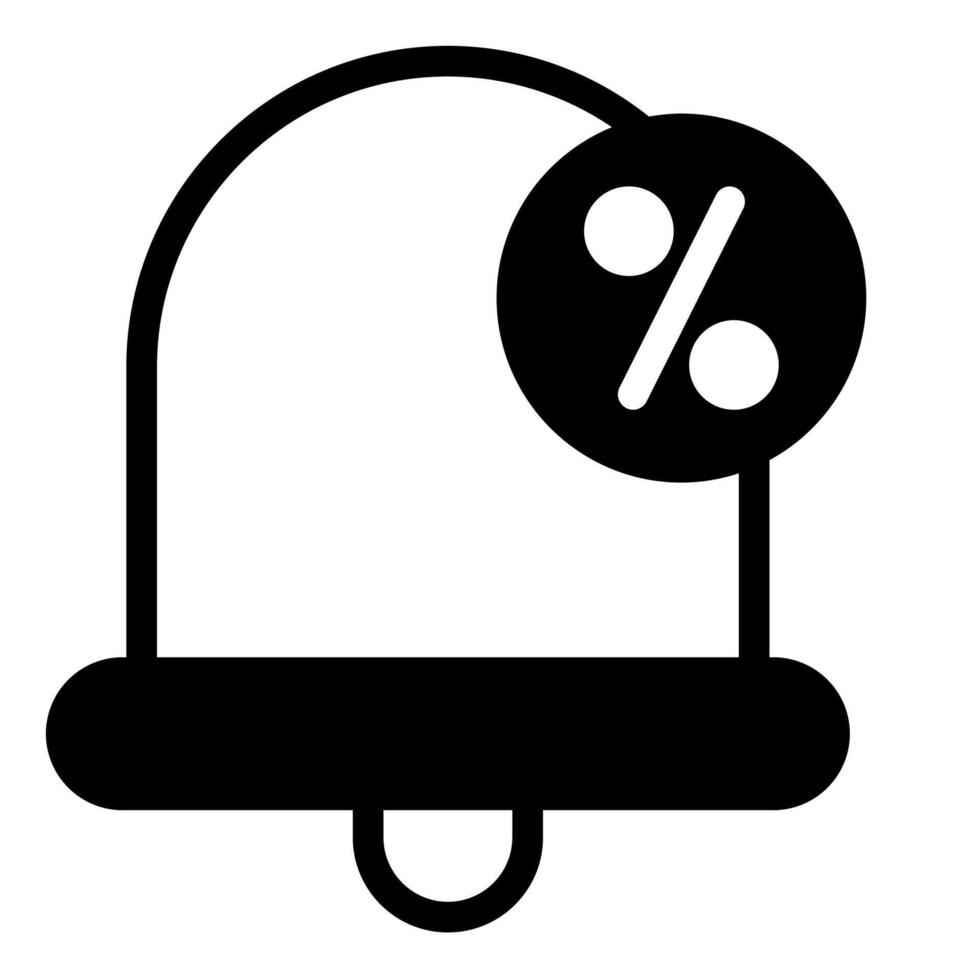 bell glyph icon illustration isolated on white background vector