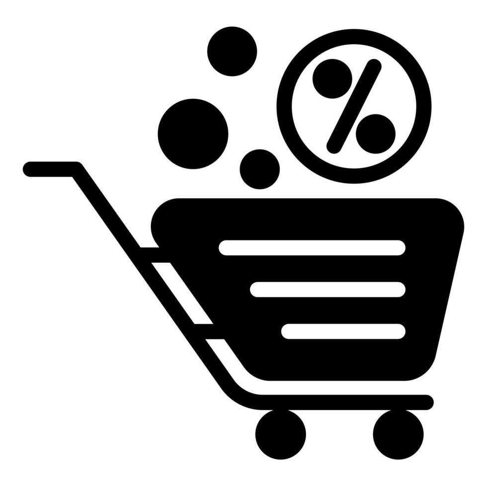 cart glyph icon illustration isolated on white background vector