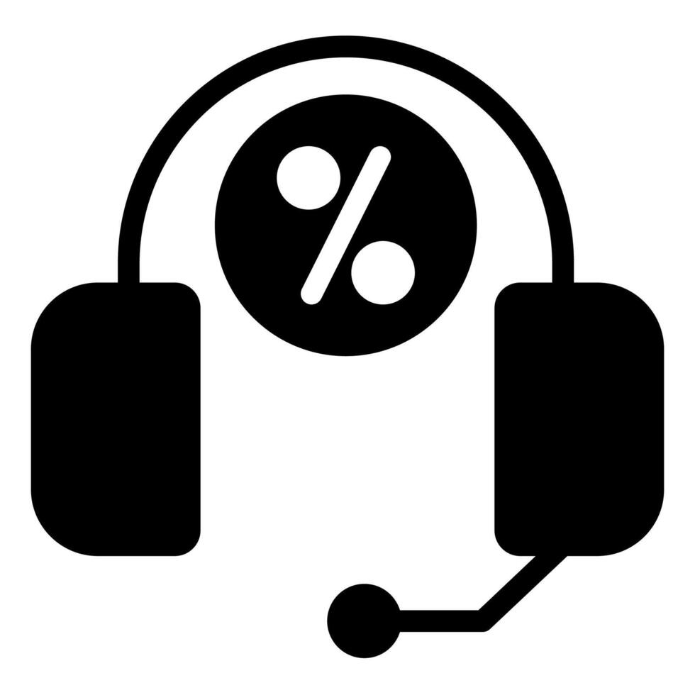 customer support glyph icon illustration isolated on white background vector