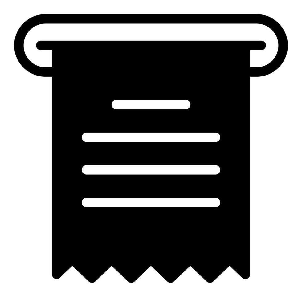 bill glyph icon illustration isolated on white background vector