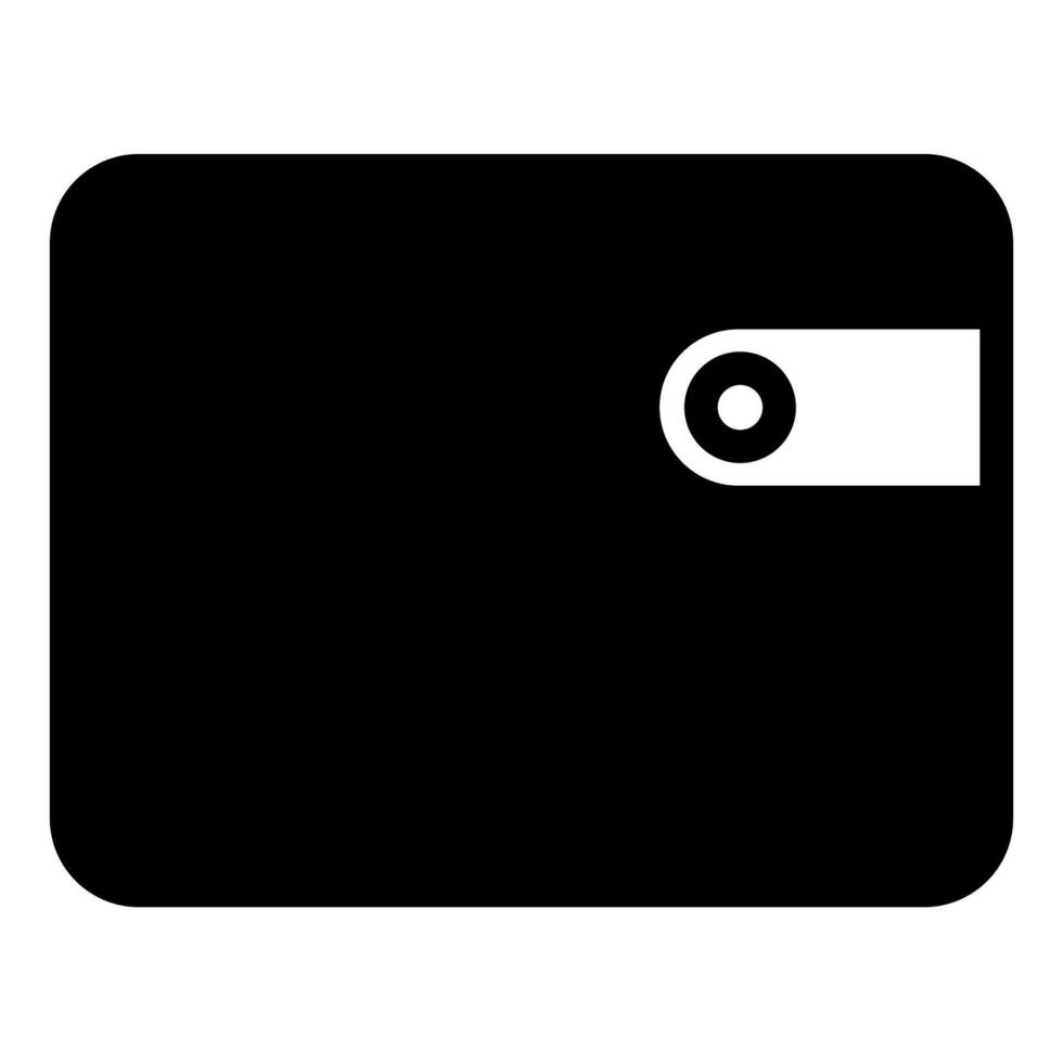 wallet glyph icon illustration isolated on white background vector
