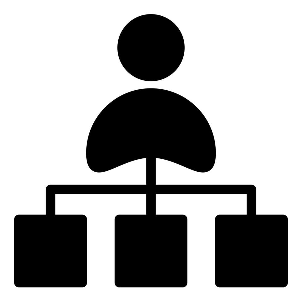 hierarchy glyph icon illustration isolated on white background vector