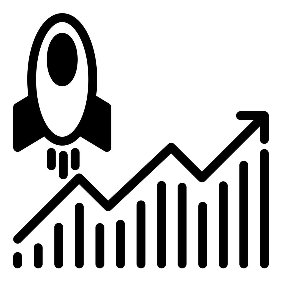 graph glyph icon illustration isolated on white background vector