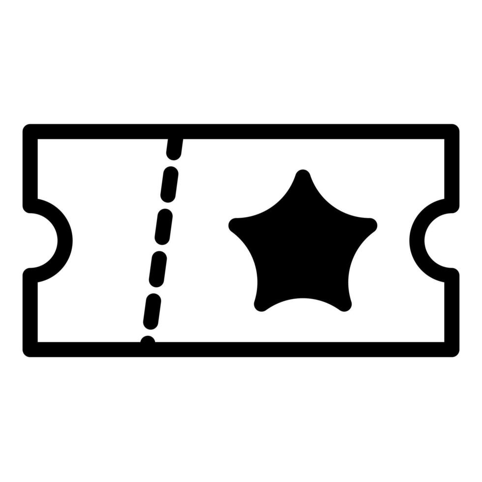 ticket glyph icon illustration isolated on white background vector