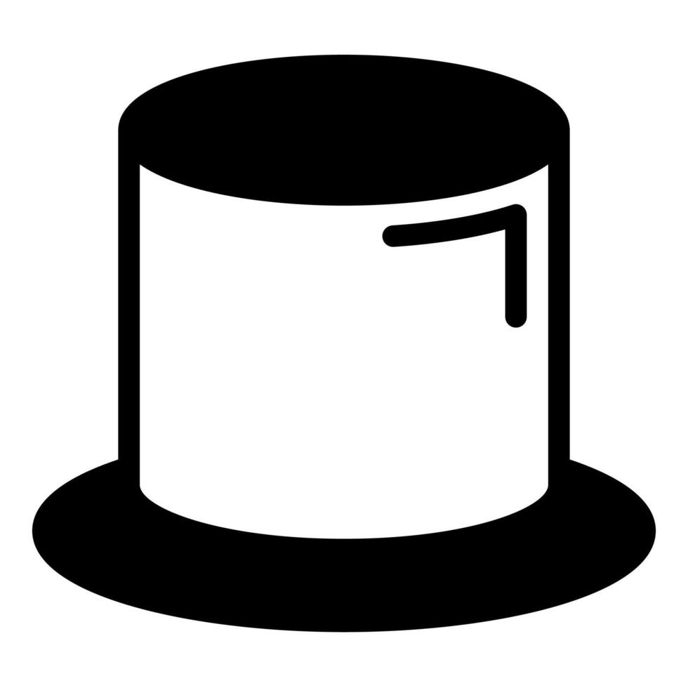 hat glyph icon illustration isolated on white background vector