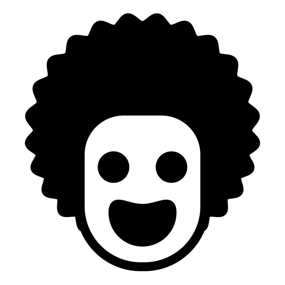 face glyph icon illustration isolated on white background vector