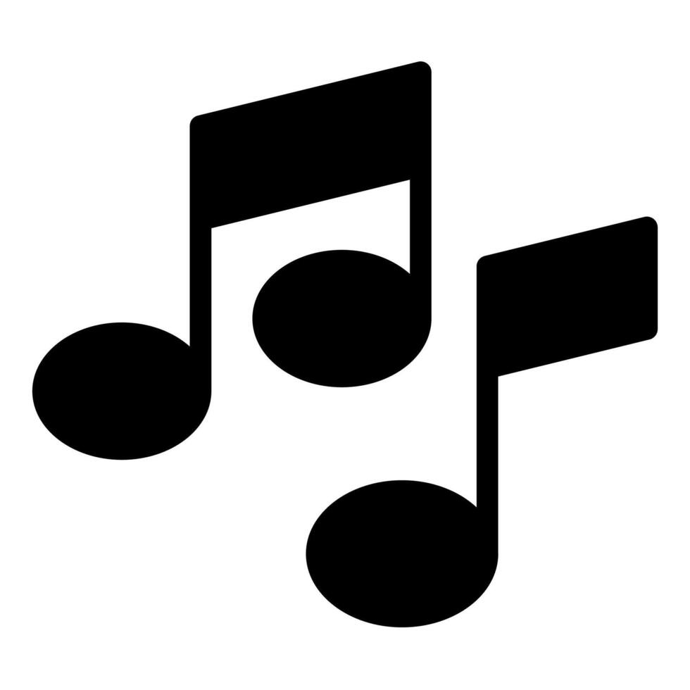 music glyph icon illustration isolated on white background vector