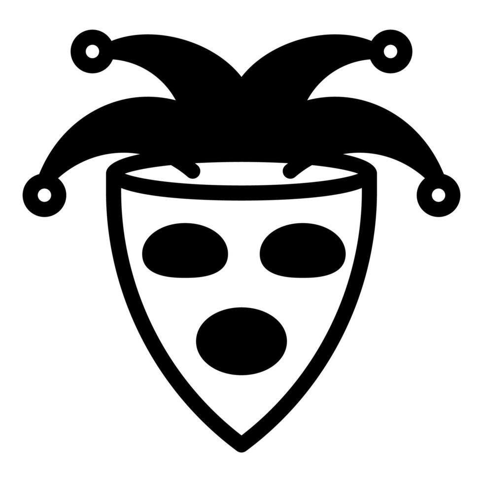 mask glyph icon illustration isolated on white background vector