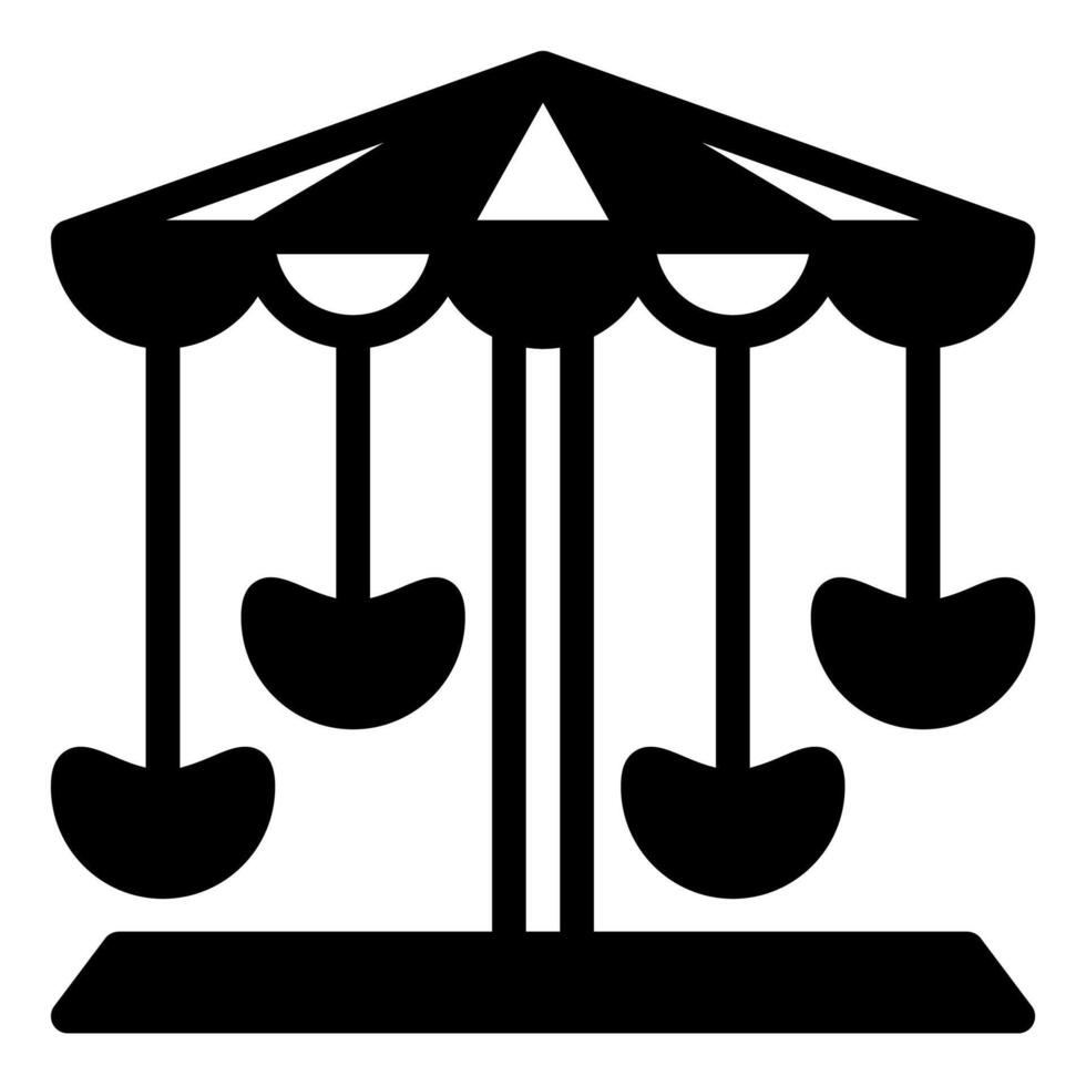 carousel glyph icon illustration isolated on white background vector