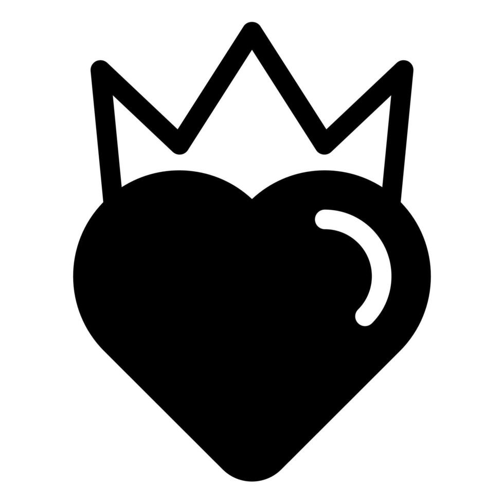 crown glyph icon illustration isolated on white background vector