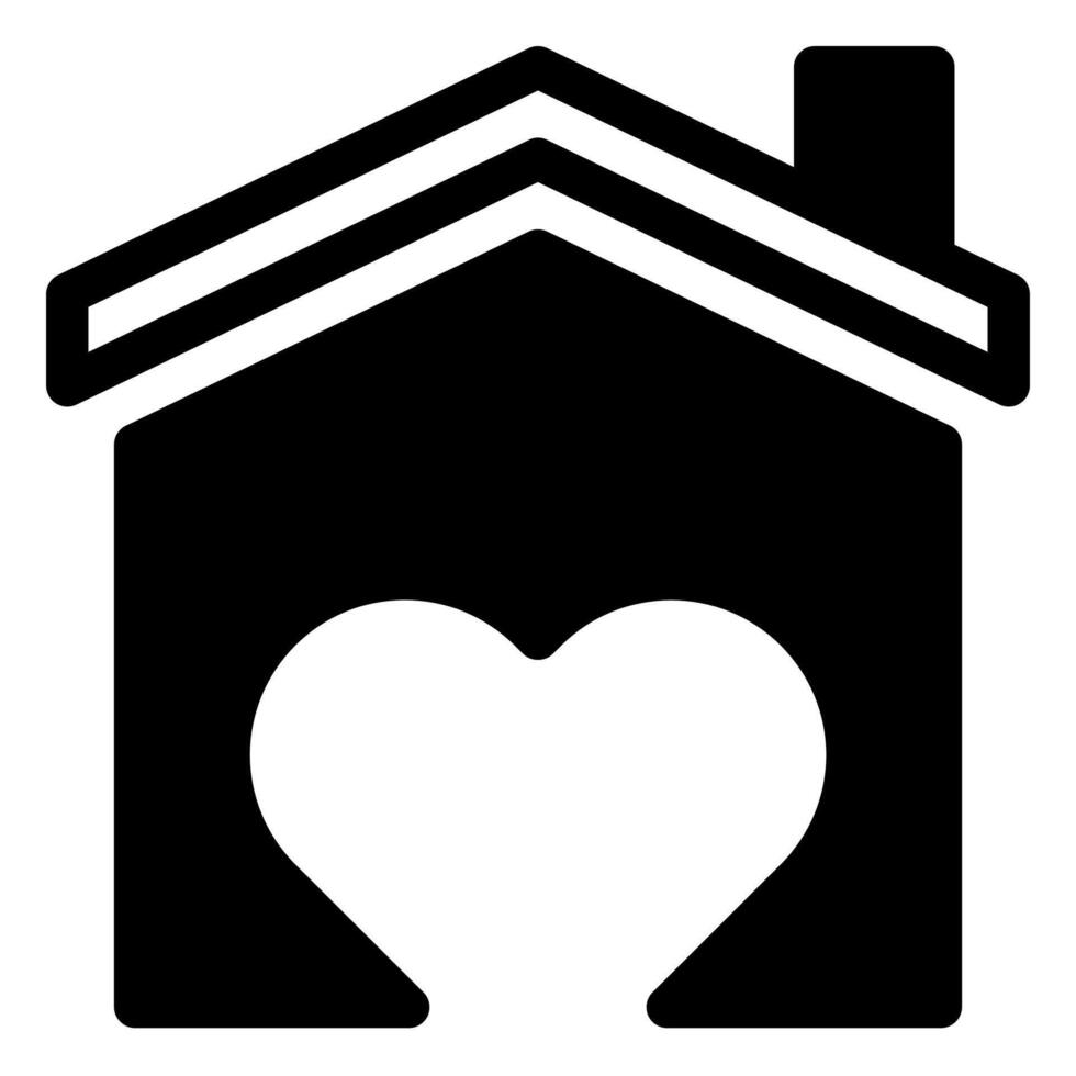 home love glyph icon illustration isolated on white background vector