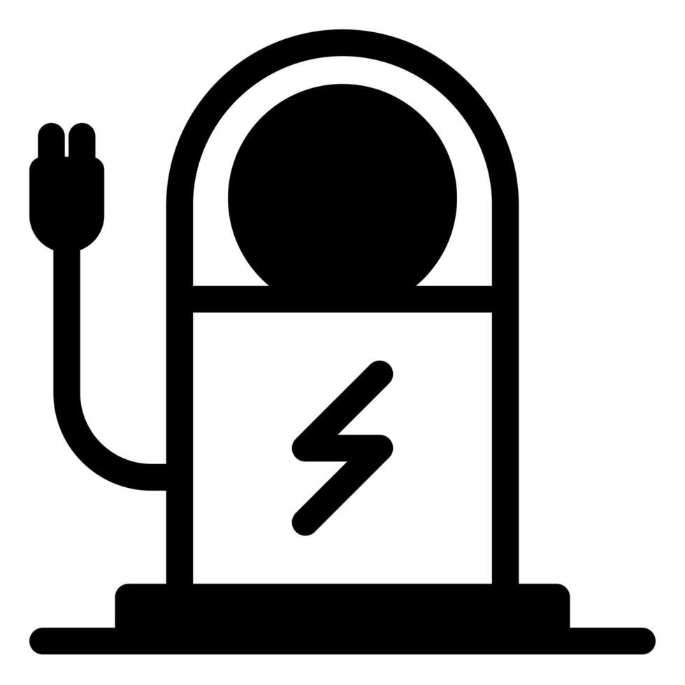 station glyph icon illustration isolated on white background vector