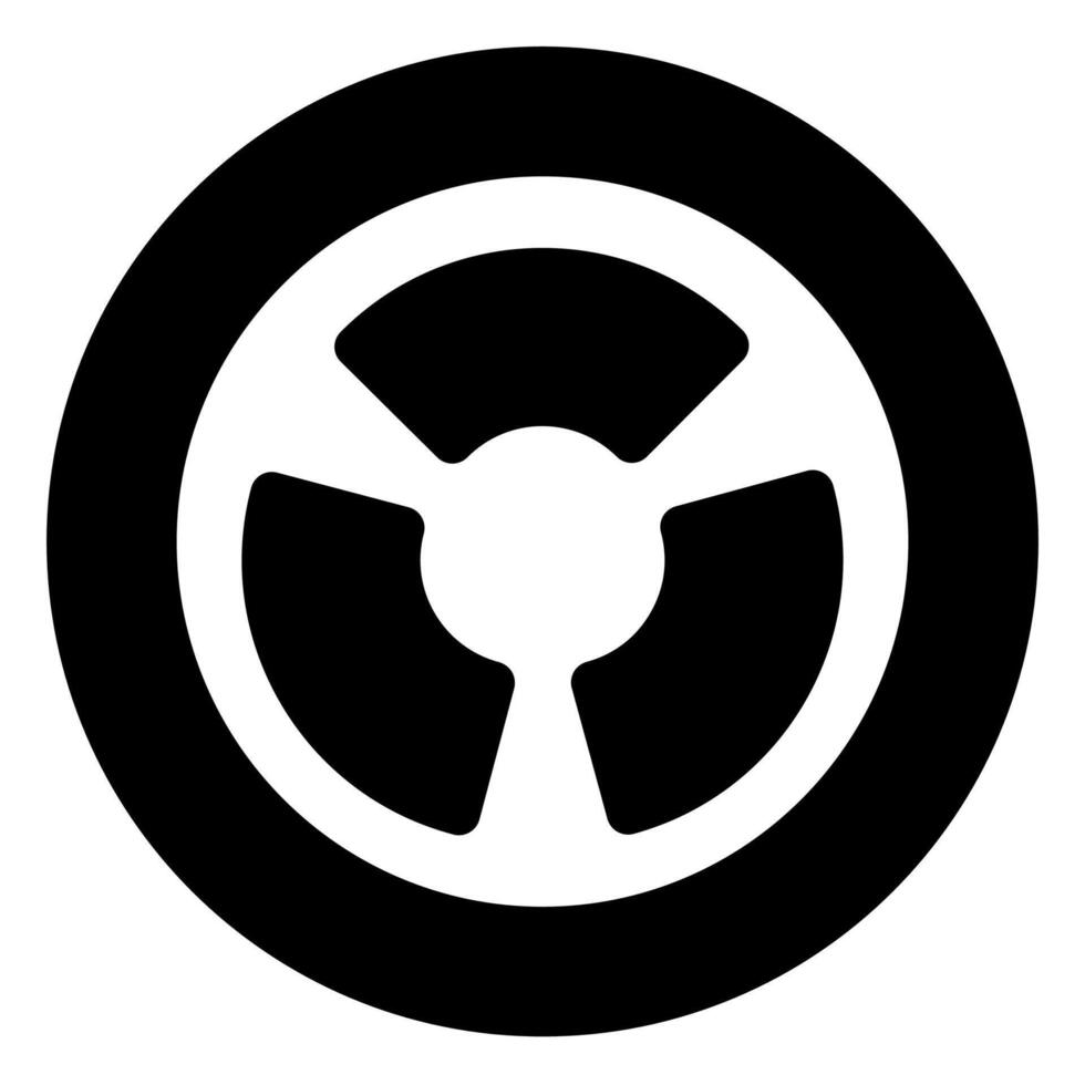 nuclear glyph icon illustration isolated on white background vector