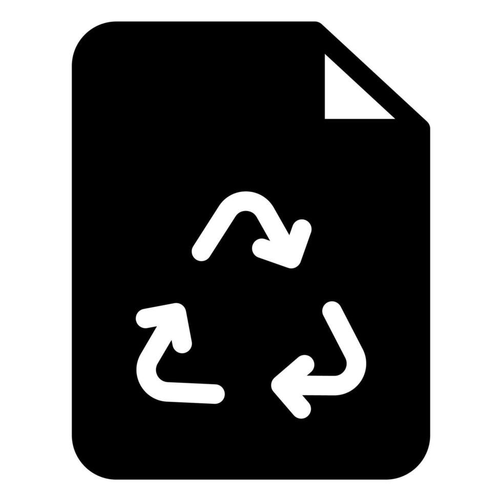 paper glyph icon illustration isolated on white background vector