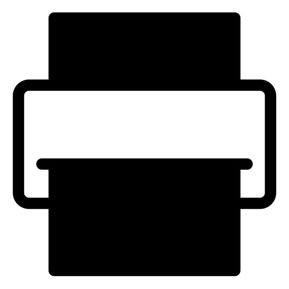 print glyph icon illustration isolated on white background vector
