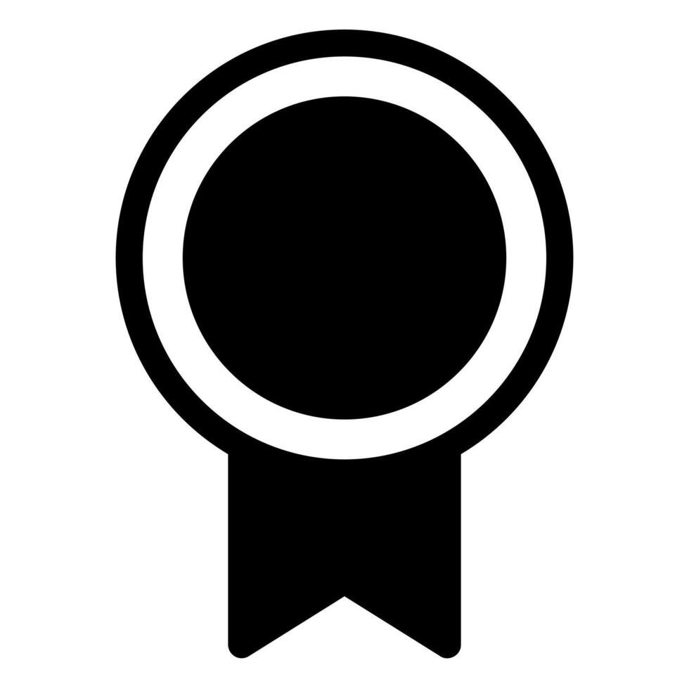 badge glyph icon illustration isolated on white background vector