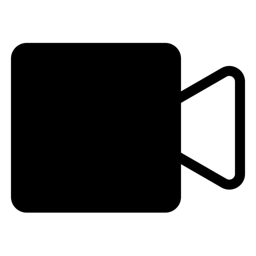 camera glyph icon illustration isolated on white background vector