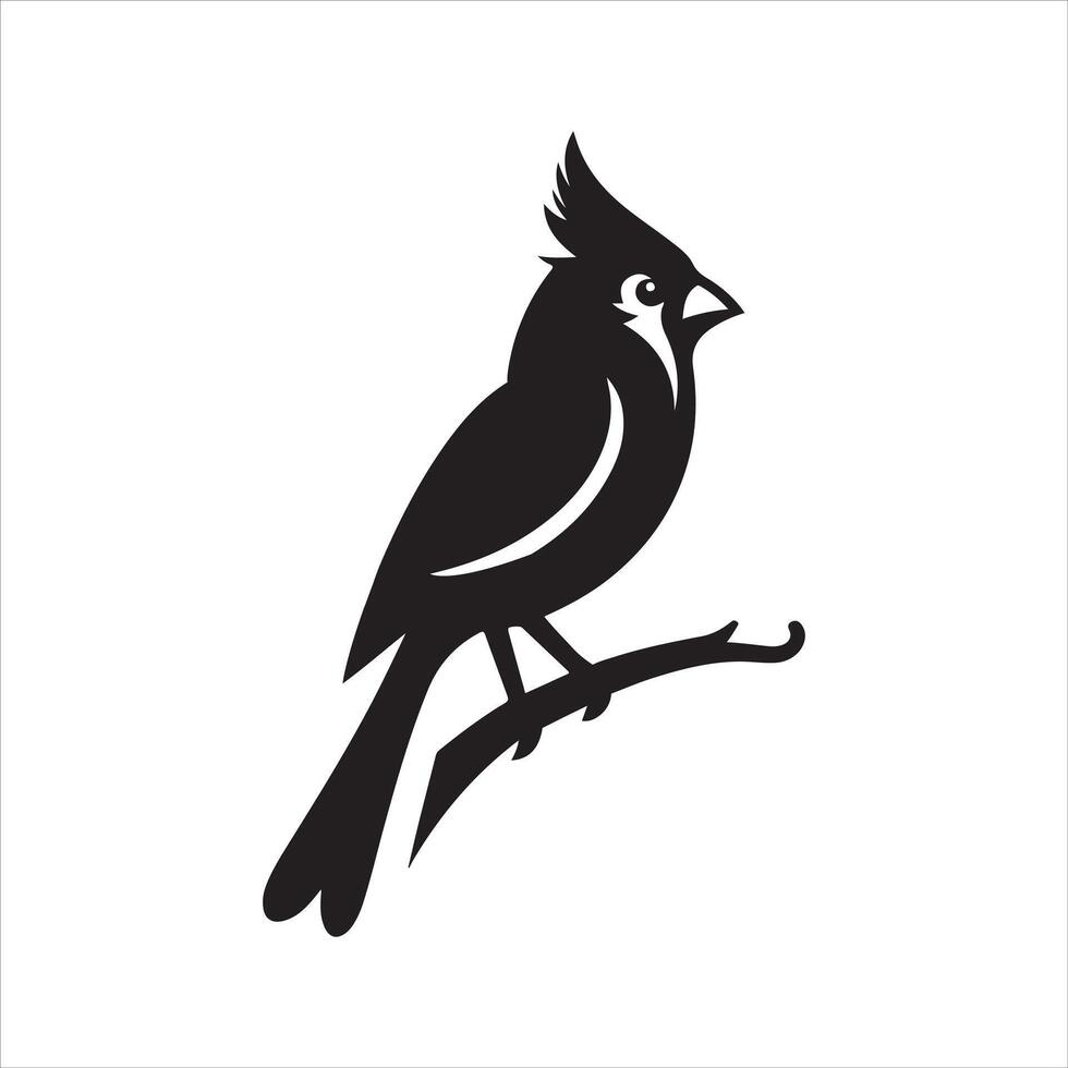 cardinal silhouette illustration vector