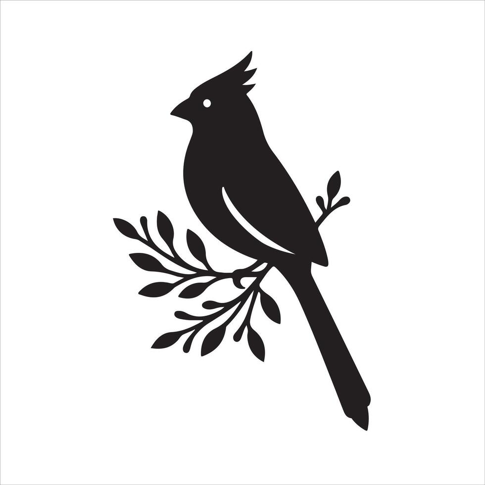 cardinal silhouette illustration vector