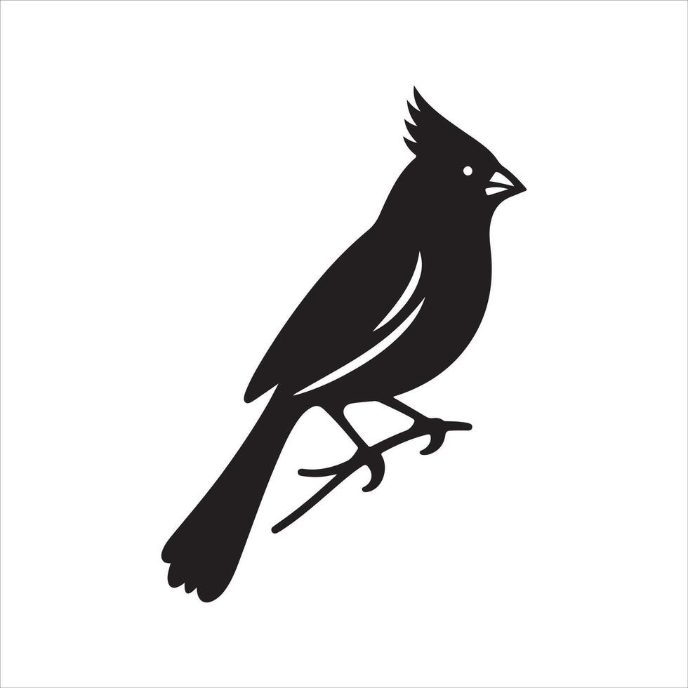 cardinal silhouette illustration vector