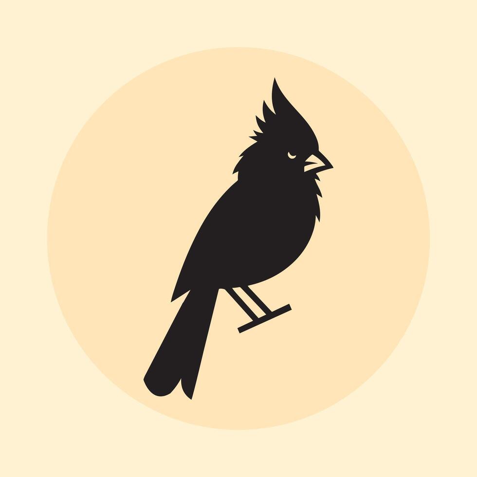 cardinal silhouette illustration vector