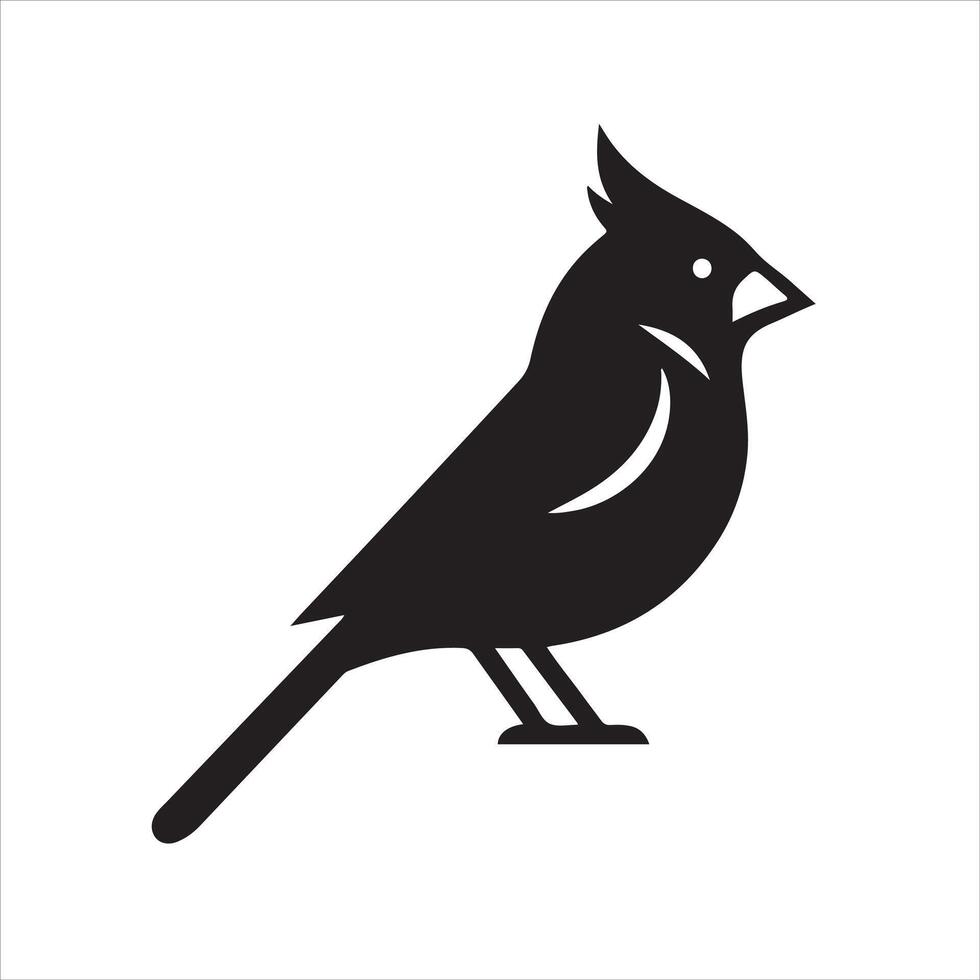 cardinal silhouette illustration vector