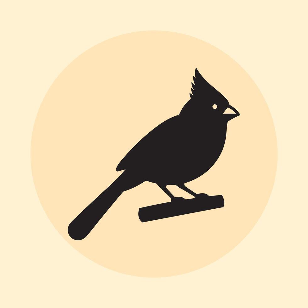 cardinal silhouette illustration vector