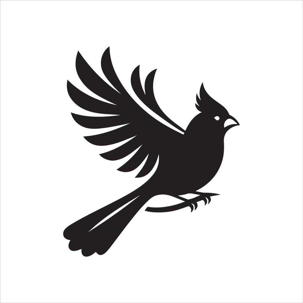 cardinal silhouette illustration vector
