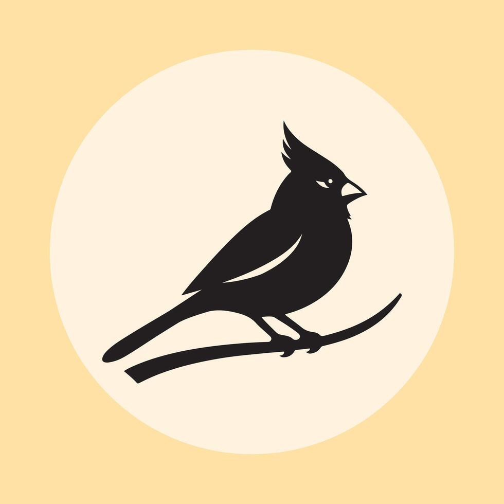 cardinal silhouette illustration vector