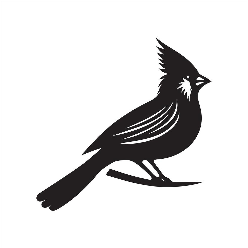cardinal silhouette illustration vector