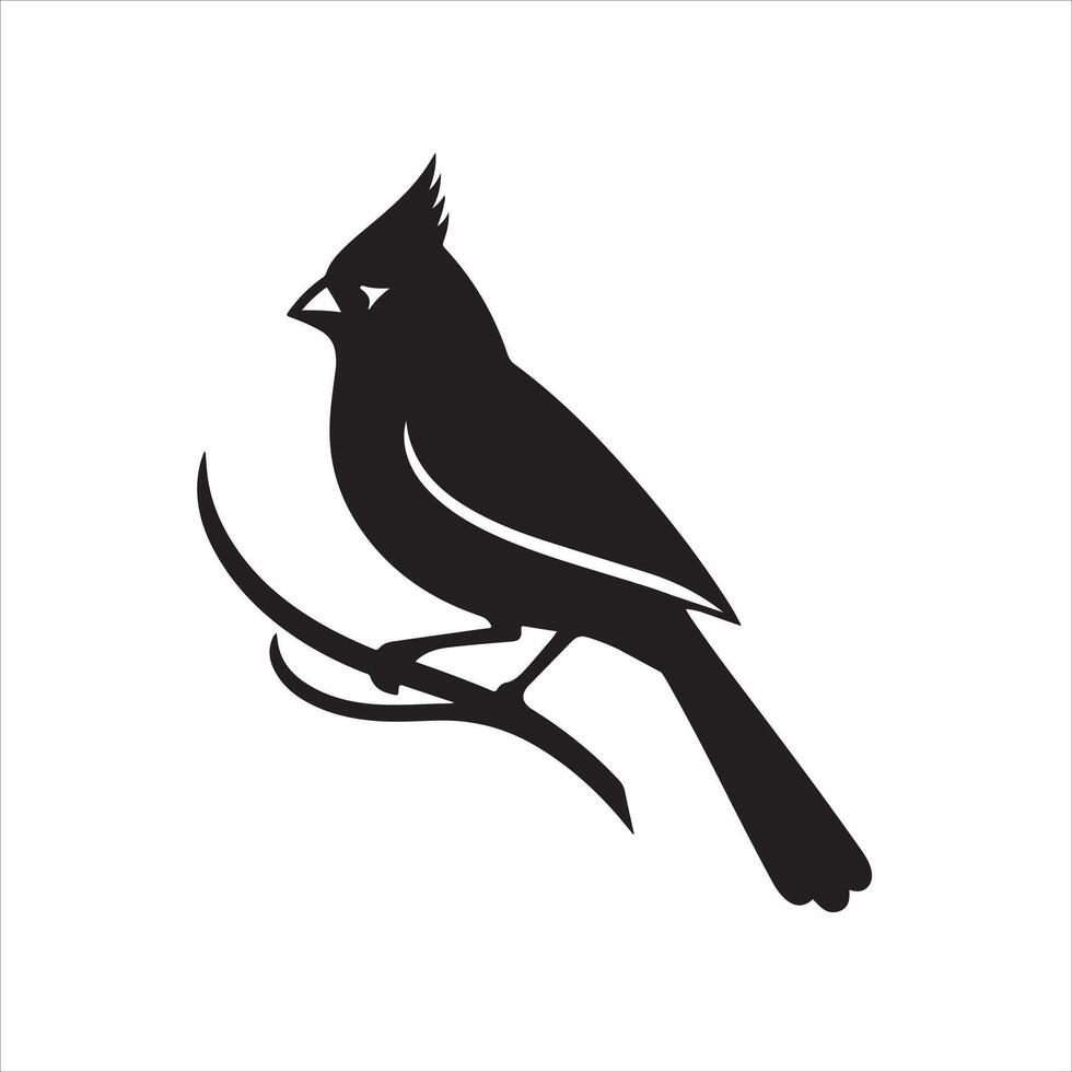 cardinal silhouette illustration vector