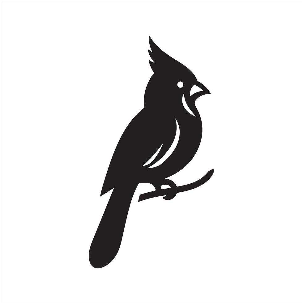 cardinal silhouette illustration vector
