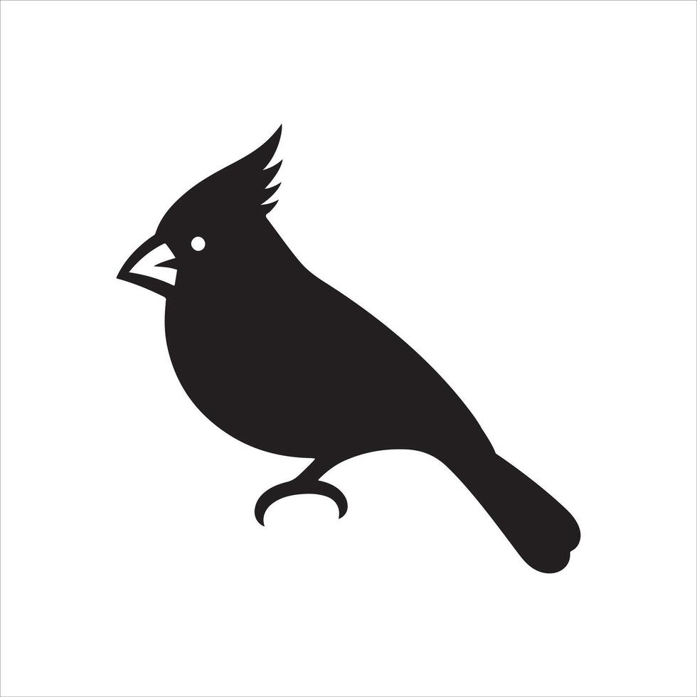 cardinal silhouette illustration vector