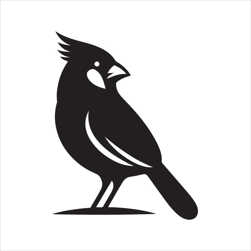 cardinal silhouette illustration vector