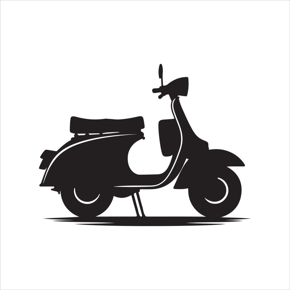 cool lambretta silhouette vector