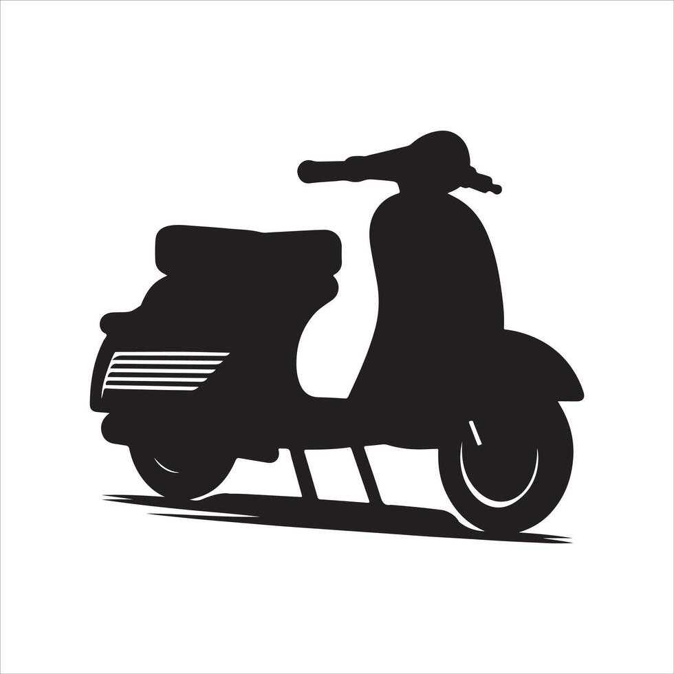 cool lambretta silhouette vector