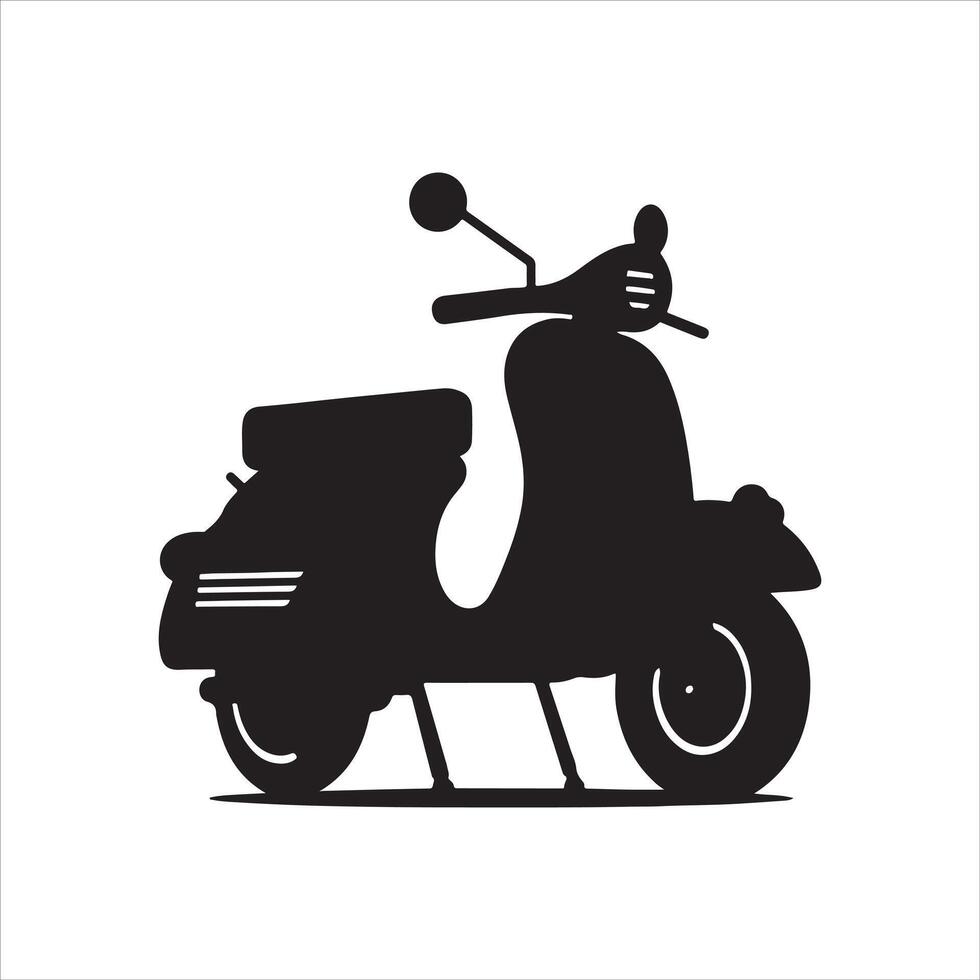 cool lambretta silhouette vector
