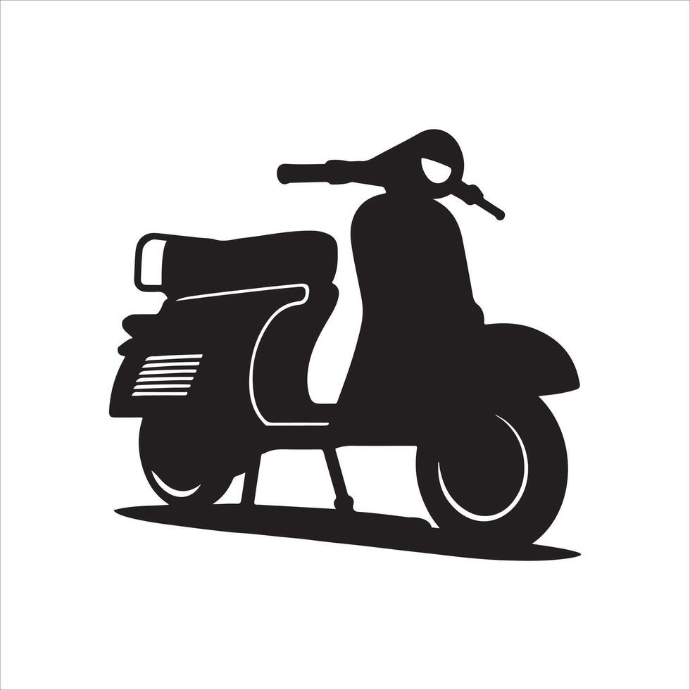cool lambretta silhouette vector