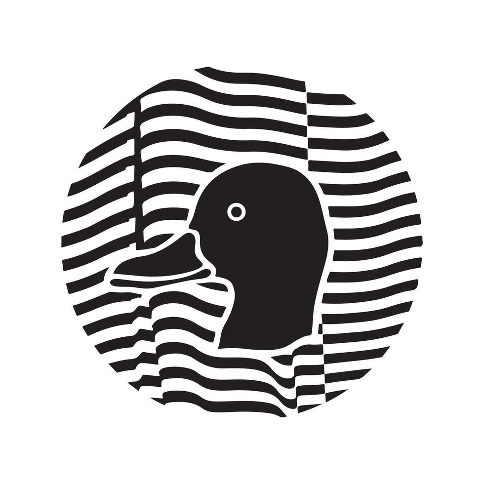 duck head silhouette vector