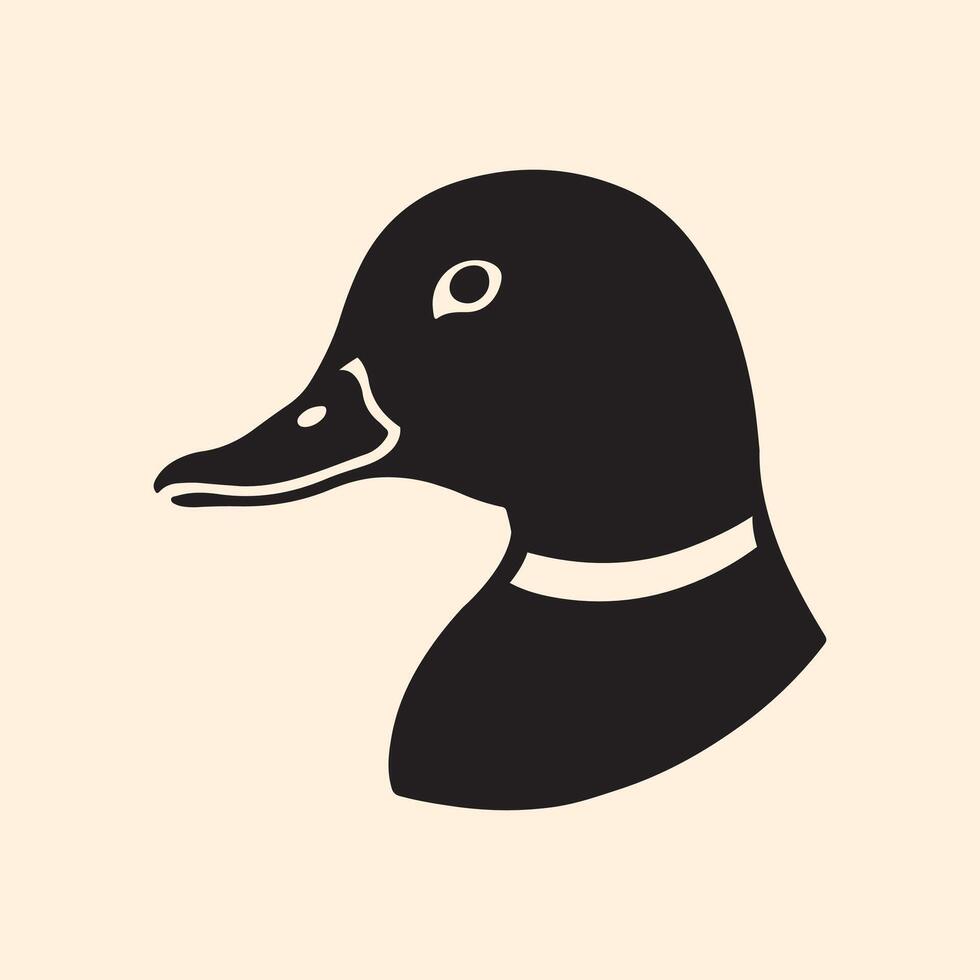 duck head silhouette vector