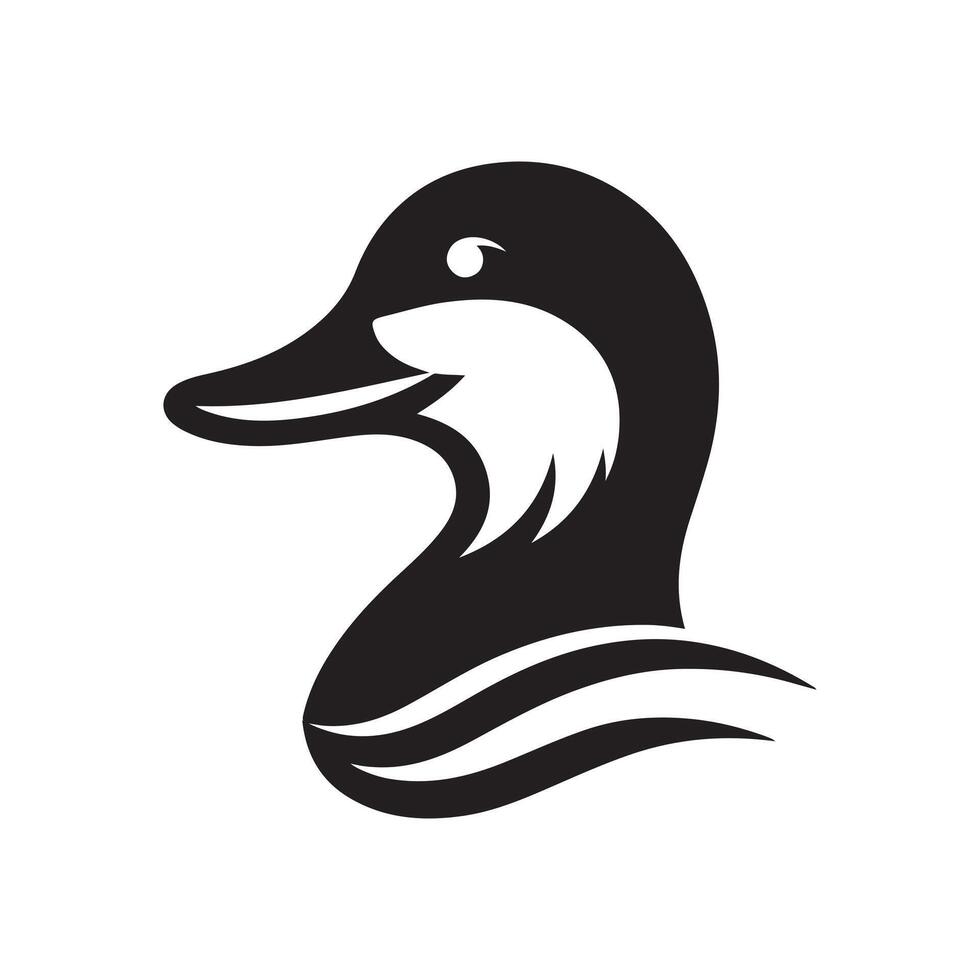 duck head silhouette vector