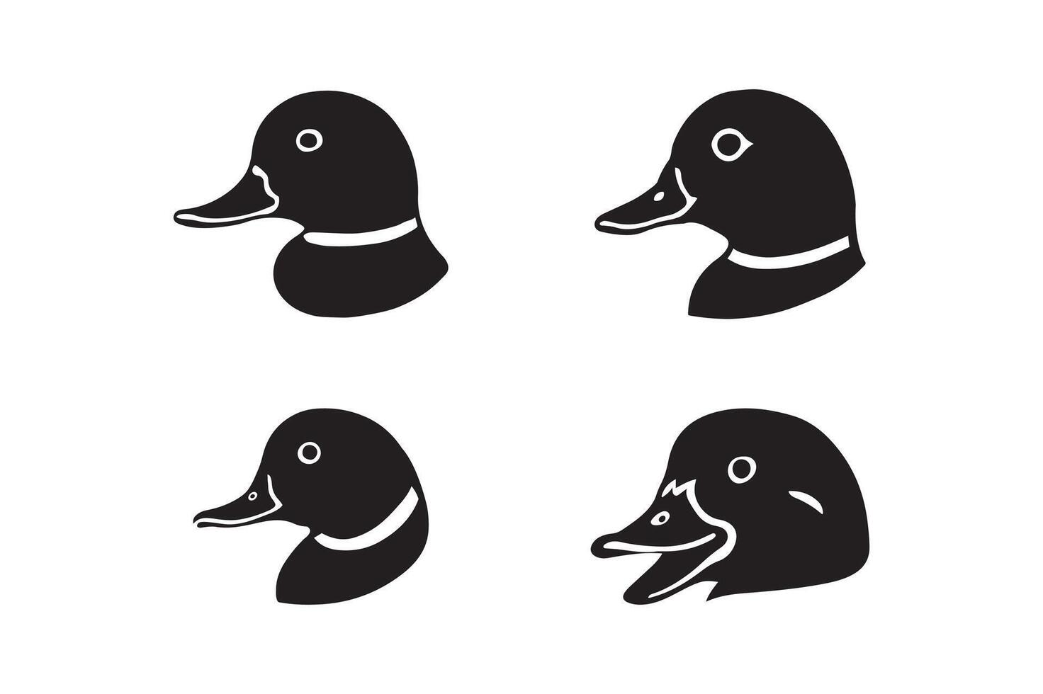 duck head silhouette vector
