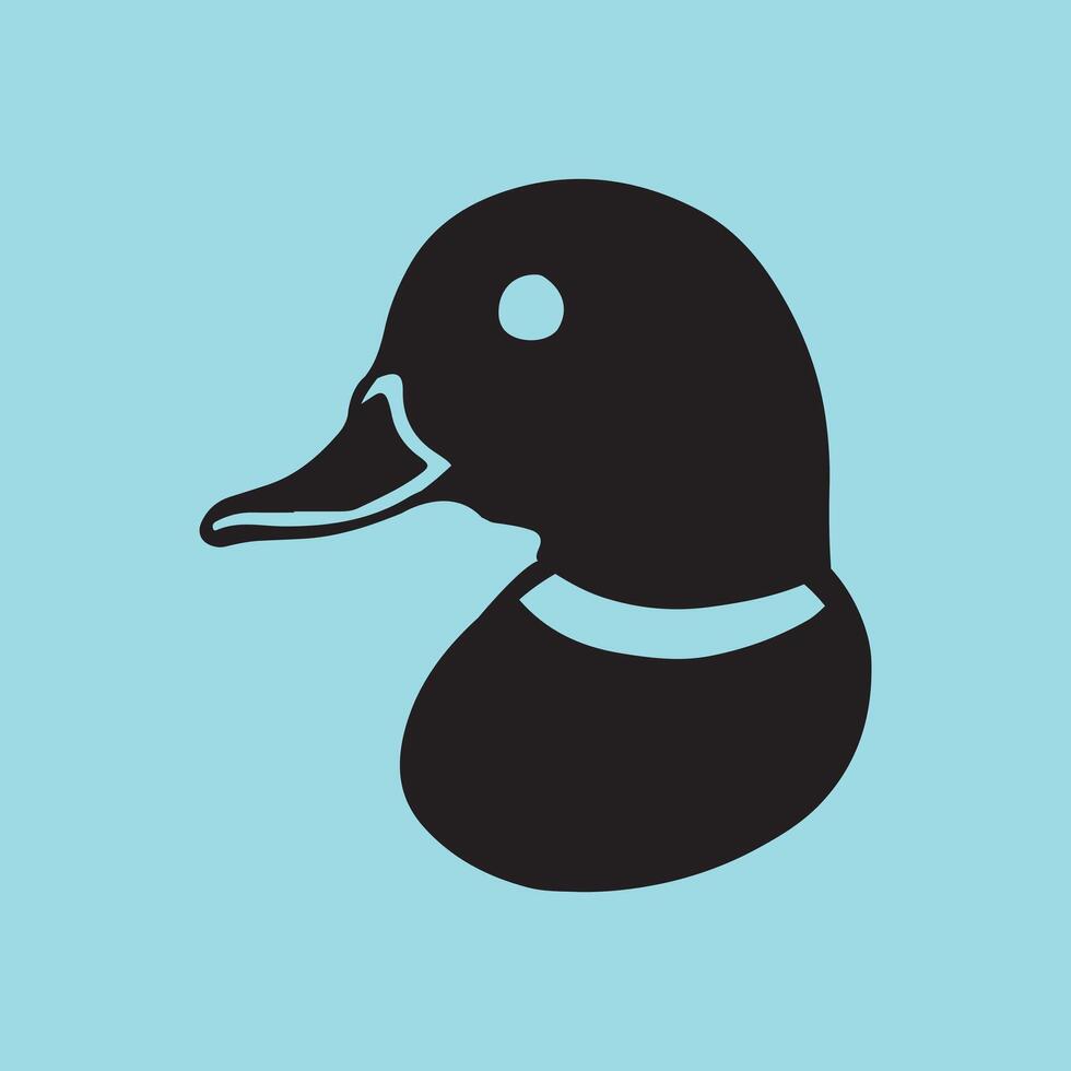 duck head silhouette vector