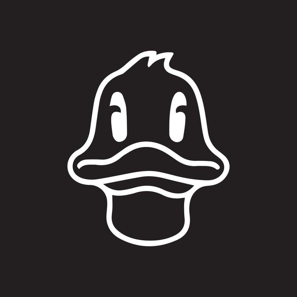 duck head silhouette vector